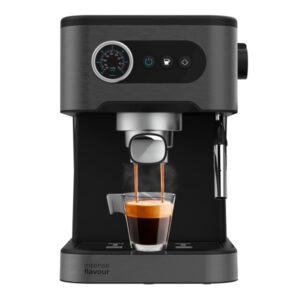 Cecotec Power Espresso 20 Pro Cafetera Expresso - Pantalla con Botones - Vaporizador Orientable - Doble Salida para Cafe - Deposito 1.5L Extraible - Superficie Calienta Tazas - Color Negro