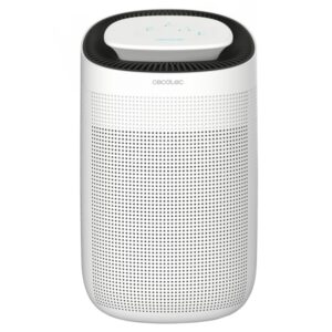 Cecotec Bigdry 2500 Pure Light Deshumidificador - Deposito 1 Litro - Purificador de Aire - Silencioso - Cobertura hasta 25m2 - Elegante y Moderno - Dos Niveles de Deshumidificacion - Color Blanco