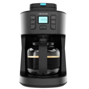 Cecotec Coffee 66 Grind and Drop Cafetera de Goteo - 1086W - Molinillo Integrado - Capacidad para 12 Tazas - Maximo Aroma - Acabado en Acero Inoxidable - Programable 24H - Autoapagado - Color Negro