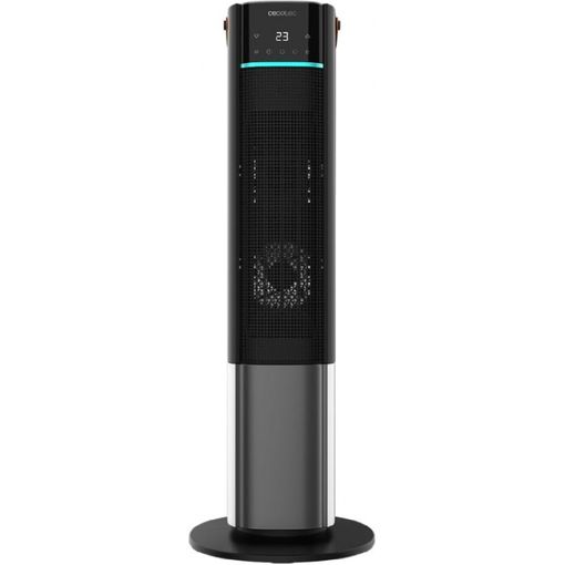 Cecotec ReadyWarm 2070 Max Ceramic Rotate Smart Calefactor Ceramico de Pie - 2000W - Cobertura hasta 20 M² - Oscilacion de 60º - Pantalla LED Digital - Triple Sistema de Seguridad - Color Negro y Gris