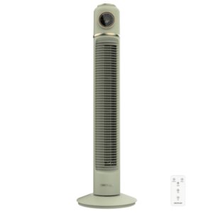 Cecotec EnergySilence 1090 Skyline Retro Smart Ventilador de Torre de 32" de Altura - 40W - Mando a Distancia - Pantalla LED - Panel Tactil - 3 Velocidades - Oscilacion de 72º - Color Menta
