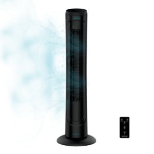 Cecotec EnergySilence 9090 Skyline Ventilador de Torre de 40" de Altura - 45W - Funcionamiento Silencioso - 3 Velocidades - Temporizador Programable - Oscilante - Mando a Distancia - Color Negro