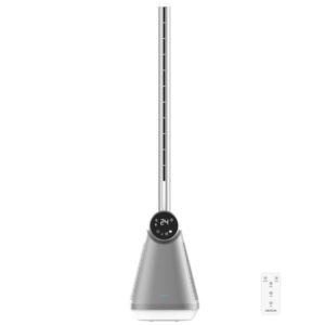 Cecotec EnergySilence 9890 Skyline Bladeless Ventilador de Torre de 39" de Altura - 50W - Tecnologia sin Aspas - Control Tactil - Temporizador - 3 Velocidades - Oscilacion de 40º - Color Gris