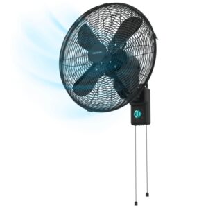 Cecotec EnergySilence 4500 PowerWall Ventilador de Pared - 50W - Diametro de 45cm - 4 Aspas de 16" - 3 Velocidades Ajustables - Facil de Instalar - Uso Sencillo con Interruptor - Color Negro