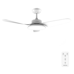 Cecotec EnergySilence Aero 5200 Light White Ventilador de Techo con 3 Aspas y Luz - 40W - Diametro de 43" - 3 Tonos LED - 6 Velocidades - Temporizador - Modo Invierno - Color Blanco