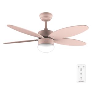Cecotec EnergySilence Aero 4260 Full Orange Ventilador de Techo con 5 Aspas Reversibles y Luz - 40W - Diametro de 42" - 3 Tonos LED - Temporizador - 6 Velocidades - Color Rosa Pastel