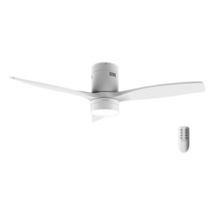 Cecotec EnergySilence Aero 5600 Classic White Ventilador de Techo con 3 Aspas y Luz - 40W - Diametro de 52" - 6 Velocidades - LED de 18W - Modo Invierno - Temporizador - Color Blanco