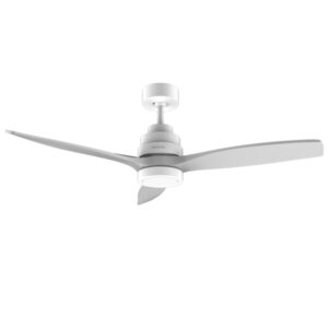 Cecotec EnergySilence Aero 5200 White Design Ventilador de Techo con 3 Aspas y Luz LED Integrada - 38W - Diametro de 52" - Temporizador - 6 Velocidades - Modo Invierno - Color Blanco