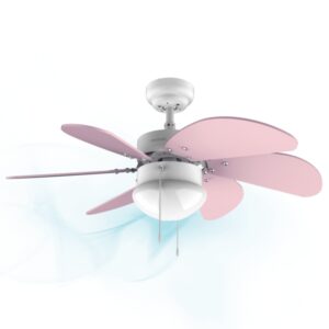 Cecotec EnerySilence Aero 3600 Vision Purple Ventilador de Techo con 6 Aspas y Lampara - 50W - Diametro de 92cm - 3 Velocidades - Aspas Reversibles - Modo Invierno - Control por Cadena - Color Rosa