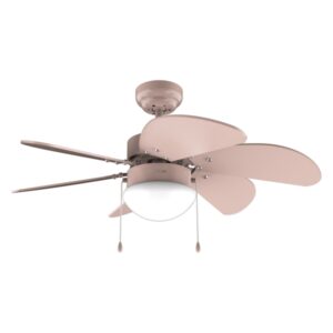 Cecotec EnergySilence Aero 3600 Vision Full Nude Ventilador de Techo con 6 Aspas y Lampara Integrada - 50W - Diametro de 36" - 3 Velocidades - Modo Invierno - Control por Cadena - Color Rosa Pastel