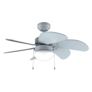 Cecotec EnergySilence Aero 3600 Vision Full Sky Ventilador de Techo con 6 Aspas y Lampara Integrada - 50W - Diametro de 36" - 3 Velocidades - Modo Invierno - Control por Cadena - Color Azul Claro