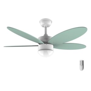 Cecotec EnergySilence Aero 4260 Mint Ventilador de Techo con 5 Aspas Reversibles y Luz LED - 40W - Diametro de 42" - Temporizador - Mando a Distancia - Modo Invierno - Bajo Consumo - Color Menta