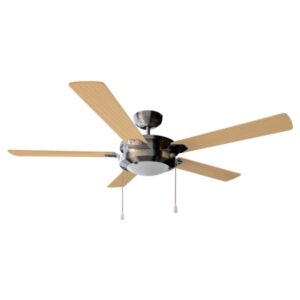 Cecotec EnergySilence Aero 540 Ventilador de Techo con 5 Aspas y Luz LED Integrada - Potencia de 62W - Diametro de 52" - 3 Velocidades - Modo Invierno/Verano - Control por Cadena - Color Negro