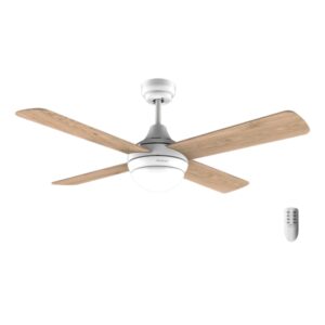 Cecotec EnergySilence Aero 4250 DC Fresh Ventilador de Techo con 4 Aspas de Madera Reversibles y Luz - 40W - Diametro de 42" - 3 Tonos LED - Modo Invierno - Temporizador - Acero Inoxidable