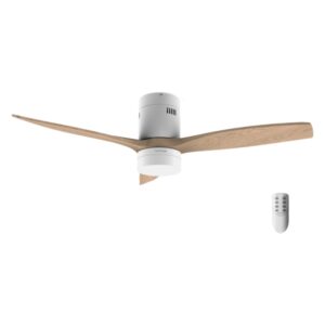 Cecotec EnergySilence Aero 5600 Classic Ventilador de Techo con 3 Aspas y Luz LED Integrada - 40W - Diametro de 52" - 6 Velocidades - Modo Invierno - Temporizador - Mando a Distancia - Color Blanco