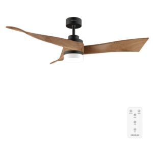 Cecotec EnergySilence Aero 5285 DarkWood Ventilador de Techo con 3 Aspas y Luz - 40W - Diametro de 52" - LED Regulable - Temporizador - 6 Velocidades - Modo Invierno - Aspas de Madera - Color Negro