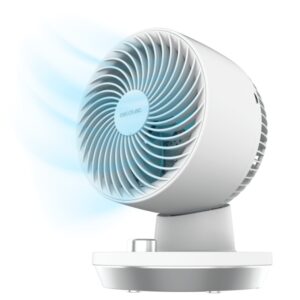 Cecotec EnergySilence 800 Cyclone Desk Ventilador de Sobremesa - Potencia de 45W - Diametro de 8" - 3 Velocidades - Oscilacion 60º - Inclinacion 90º - Uso Sencillo - Color Blanco