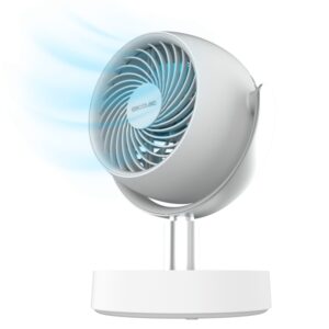 Cecotec EnergySilence 800 Cyclone Desk Portable Ventilador de Sobremesa Inalabrico - 10W - Diametro de 6" - Bateria de 4000mAh - 5 Velocidades - Oscilacion 60º - Inclinacion 90º - Color Blanco