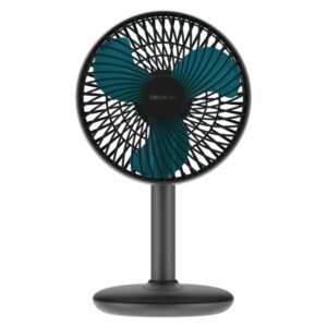 Cecotec EnergySilence 4000 Portable Desk Dark Ventilador de Sobremesa Inalabrico - 4000mAh - Tactil - 4 Velocidades - Inclinacion Ajustable - Modo Brisa Natural - Cable Micro-USB - Color Negro