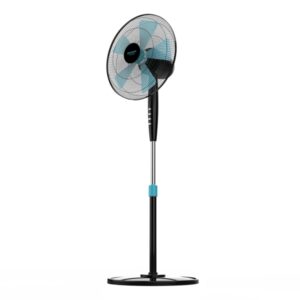 Cecotec EnergySilence 510 Ventilador de Pie con 5 Aspas - Potencia de 40W - Diametro de 40cm - 3 Velocidades - Oscilacion Automatica - Altura Ajustable 110-130cm - Motor de Cobre - Color Negro