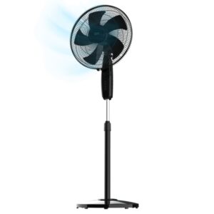 Cecotec EnergySilence 515 MaxFlow Ventilador de Pie con 5 Aspas - 45W - Diametro de 40cm - 3 Velocidades - Temporizador 1H - Oscilacion Automatica - Altura Regulable hasta 135cm - Color Negro