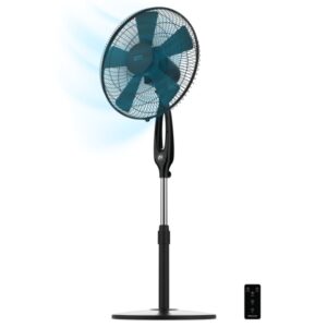 Cecotec EnergySilence 560 Max Smart Ventilador de Pie con 5 Aspas - Potencia de 45W - Diametro de 40cm - Pantalla LED y Mando - Control Tactil - 3 Velocidades - Temporizador - Color Negro