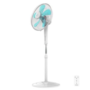 Cecotec EnergySilence 530 Power Connected Ventilador de Pie con 5 Aspas - 50W - Motor de Cobre - Diametro de 40cm - 3 Velocidades - Temporizador - Oscilacion Automatica - Color Blanco