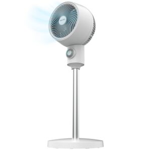 Cecotec EnergySilence 900 Cyclone Ventilador de Pie - Potencia de 35W - Diametro 9" - 3 Velocidades - Uso Sencillo - Oscilacion Automatica - Inclinacion Ajustable - Color Blanco