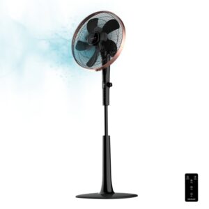 Cecotec EnergySilence 1040 SmartExtreme Ventilador de Pie con 10 Aspas - 28W - Diametro de 40cm - 24 Velocidades y 3 Modos - Temporizador - Oscilante - Altura Ajustable - Color Negro