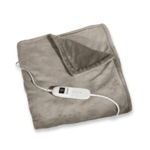 Cecotec HeatConfort ThermalBlanket Frannel Manta Electrica - 160W - 9 Niveles de Temperatura - Autoapagado - Forro Polar - Control LCD de Facil Manejo - Lavable a Maquina - 200x180cm - Color Marron