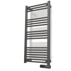 Cecotec ReadyWarm 9200 Toallero Electrico - 750W - Pantalla LED - Programador Semanal - 4 Modos - Temperatura Ajustable - IP24 - Seguridad Anti Sobrecalentamiento y Antihelada - 50x6x107cm - Color Gris