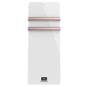 Cecotec ReadyWarm 9870 Toallero Electrico - 850W - Calefactor de Cristal - Pantalla LED Tactil - Temporizador Semanal - Proteccion IP24 - Moderno y Elegante - Kit de Instalacion - Color Blanco