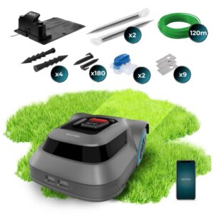 Cecotec Conga GrassHopper 500 Map Connected Robot Cortacesped Inteligente - Cobertura hasta 500m2 - Navegacion Eficiente - Ajuste de Altura - Resistente a Clima Adverso - Color Negro y Gris
