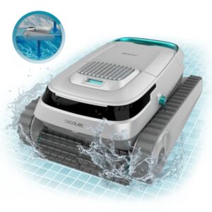 Cecotec Conga Pooldroid 5000 TotalClean Pearl Robot Limpiapiscinas hasta 100m2 - Succion 150 L/min - Autonomia 120min - Filtrado de 180mm - Deposito de 4L - Color Blanco