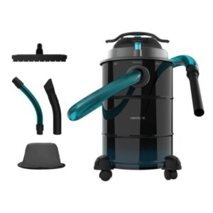 Cecotec Conga Ash 6000 EasyGo Home XL Aspirador de Cenizas y Pellet - Potencia de 1500W - Capacidad 30L - Succion 21kPa - Ruedas y Asa - Facil Limpieza - Incluye Accesorios - Color Negro y Azul