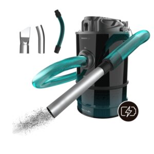 Cecotec Conga Ash 7000 Liberty Aspirador de Cenizas y Pellet - 120W - Acero Inoxidable - Bateria 18V - Capacidad 15L - Tubo Metalico - Filtro Metalico de Malla - Color Negro y Azul