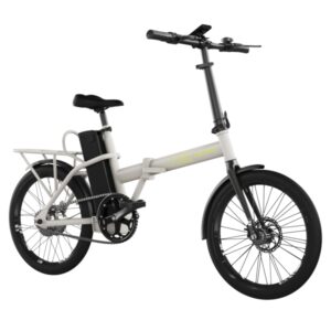 Cecotec Folding Bicicleta Electrica de 20" - 270Wh - Autonomia 35km - Bateria Extraible - Doble Freno de Disco - Display con 3 Niveles - Cuadro de Acero - Herramientas y Cargador - Color Blanco
