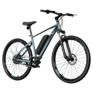 Cecotec e-Xplore Bicicleta Electrica de 27.5" - 360Wh - Autonomia 55km - Suspension Delantera - Cambio Shimano de 7 Velocidades - Doble Freno de Disco - Herramientas y Cargador - Color Azul Metalizado