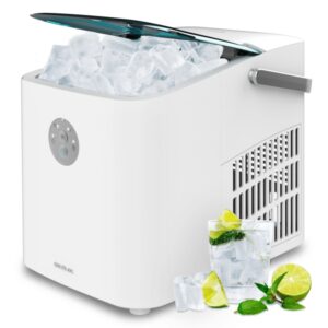 Cecotec Chillin Ice 1200 Go Maquina de Hielo - 120W - Capacidad de 12kg Diarios - Control con Botones y LEDs - Ventana para Monitoreo - Funcion Autolimpieza - Color Blanco