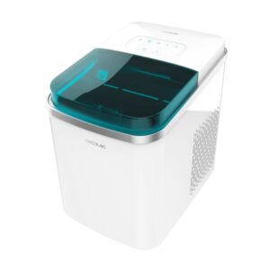 Cecotec Chillin Ice 1200 Maquina de Hielo - 105W - Capacidad de 12kg Diarios - Pantalla Tactil - Funcion Autolimpieza - Aviso de Deposito Lleno y Vacio - Ventana de Observacion - Color Blanco