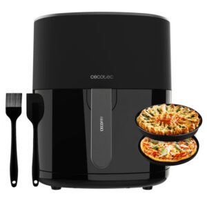 Cecotec Cecofry Fantastik 5500 Freidora sin Aceite - 1500W - Capacidad de 3.5L - Acero Inoxidable - Panel Multifuncion - 9 Menus Preconfigurados - Termostato Ajustable - Accesorios - Color Negro