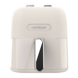 Cecotec Cecofry Antique 5000 Freidora sin Aceite - Potencia de 1500W - Capacidad 5L - Base Antideslizante - Asa Tacto Frio - Estilo Retro - Rango de 80 a 200°C - Temporizador 60min - Color Blanco