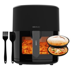 Cecotec Cecofry Fantastik Window 6500 Freidora sin Aceite - 1700W - Capacidad 6.5L - Ventana de Control - Panel Tactil Multifuncion - 9 Menus Preconfigurados - Accesorios Incluidos - Color Negro