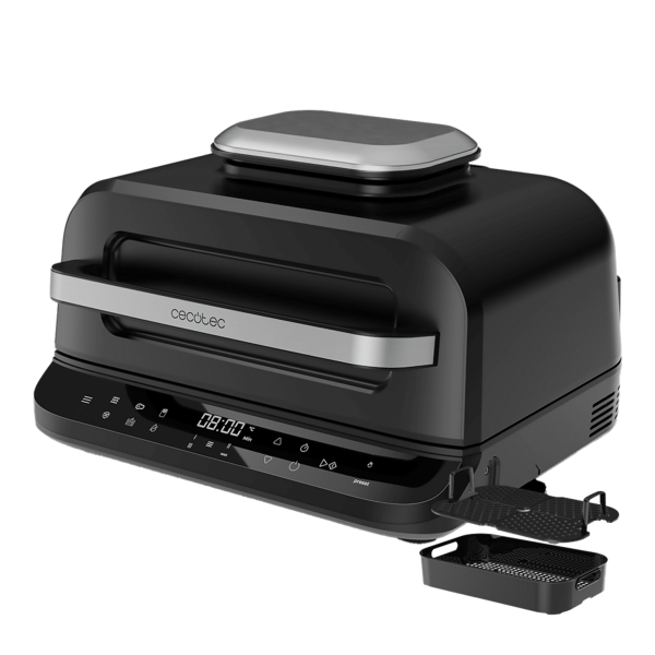 Cecotec Cecofry FireDome 6000 Freidora sin Aceite - 2400W - 4 Niveles de Grill - 6 Modos de Coccion - Capacidad 6L - Incluye Accesorios - Termostato Ajustable - Sistema Anti Humo - Color Negro