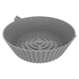 Cecotec Cecofry Bucket Pack de 3 Moldes Circulares para Freidoras de 5 a 8L - Silicona de Alta Calidad - Apto para Microondas y Horno - Libre de BPA - Superficie Antiadherente - Color Gris