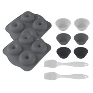 Cecotec Cecofry SweetBake Pack de Moldes para Donas y Magdalenas - Compatible con Freidoras de 6 a 8L - Libre de BPA - Superficie Antiadherente - Incluye Pinceles de Silicona - Facil Limpieza