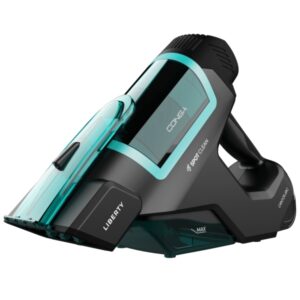 Cecotec Conga Hand Carpet and Spot Clean 2500 Aspirador de Mano para Tapiceria - Cepillo Motorizado - Doble Deposito - Autonomia hasta 25min - Spray para Manchas - Color Negro y Azul