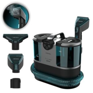 Cecotec Conga 7000 Carpet and Spot Clean Steam Max Aspirador para Tapiceria - Filtros para Solidos y Liquidos - Funcion de Soplado - Incluye Accesorios - Ruedas de Goma - Color Negro y Azul