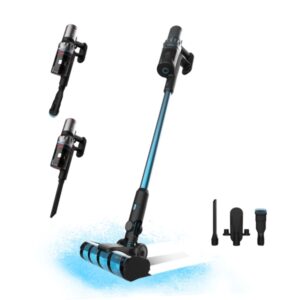 Cecotec Rockstar 3500 Storm Jalisco Aspirador Escoba Vertical sin Cable - 500W - 30kPa - Autonomia 70min - Motor Ciclonico - Modo Automatico - Soporte Pared - Color Negro y Azul