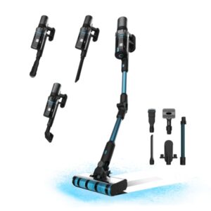 Cecotec Rockstar 3500 Storm ErgoTwice Animal Aspirador Escoba Vertical sin Cable - 510W - 30kPa - Autonomia 70min - Tecnologia Ciclonica - Especial Mascotas - Modo Automatico - Color Negro y Azul